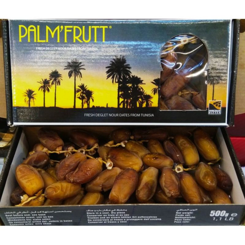 

palm frutt box kurma 500 gr dan palm frutt 250 gr foam tray