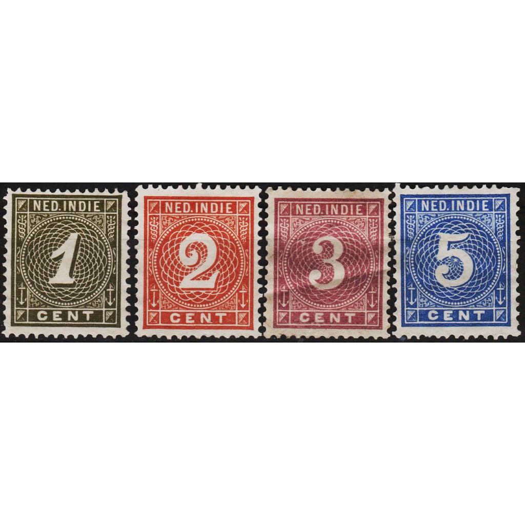 

Perangko Filateli A5-52 Netherlands Indies Mint 4v 1883-1890 Numeral