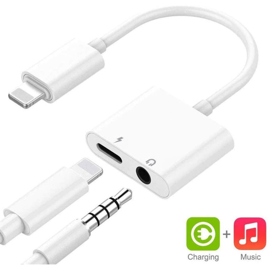 Jack Adapter Aux Lightning to 3.5 mm With Fast Charge - Music Only