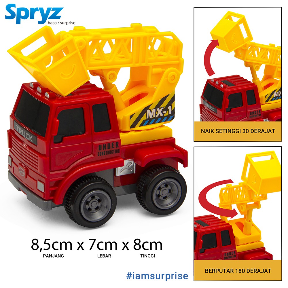 Spryz Citysquad 1:48 Mainan Truk Friction