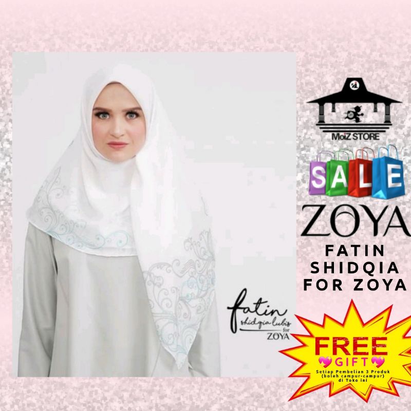 Zoya Fatin Fathin Shidqia Sidqia Lubis For Zoya Scarf Jilbab Hijab Scraf Kerudung Motif Segi Empat S