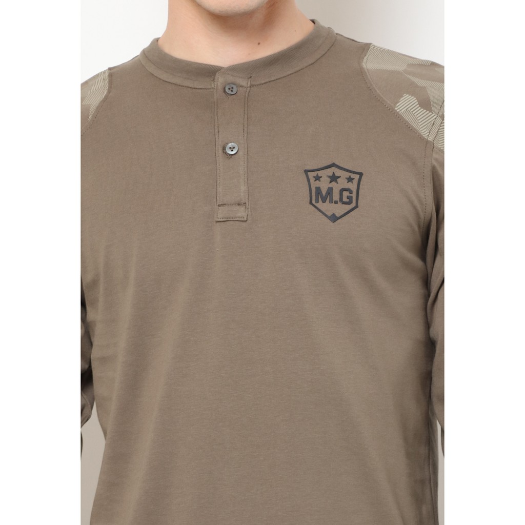 Kaos Lengan Panjang Pria MGee 3451C Original Squad 002 Olive