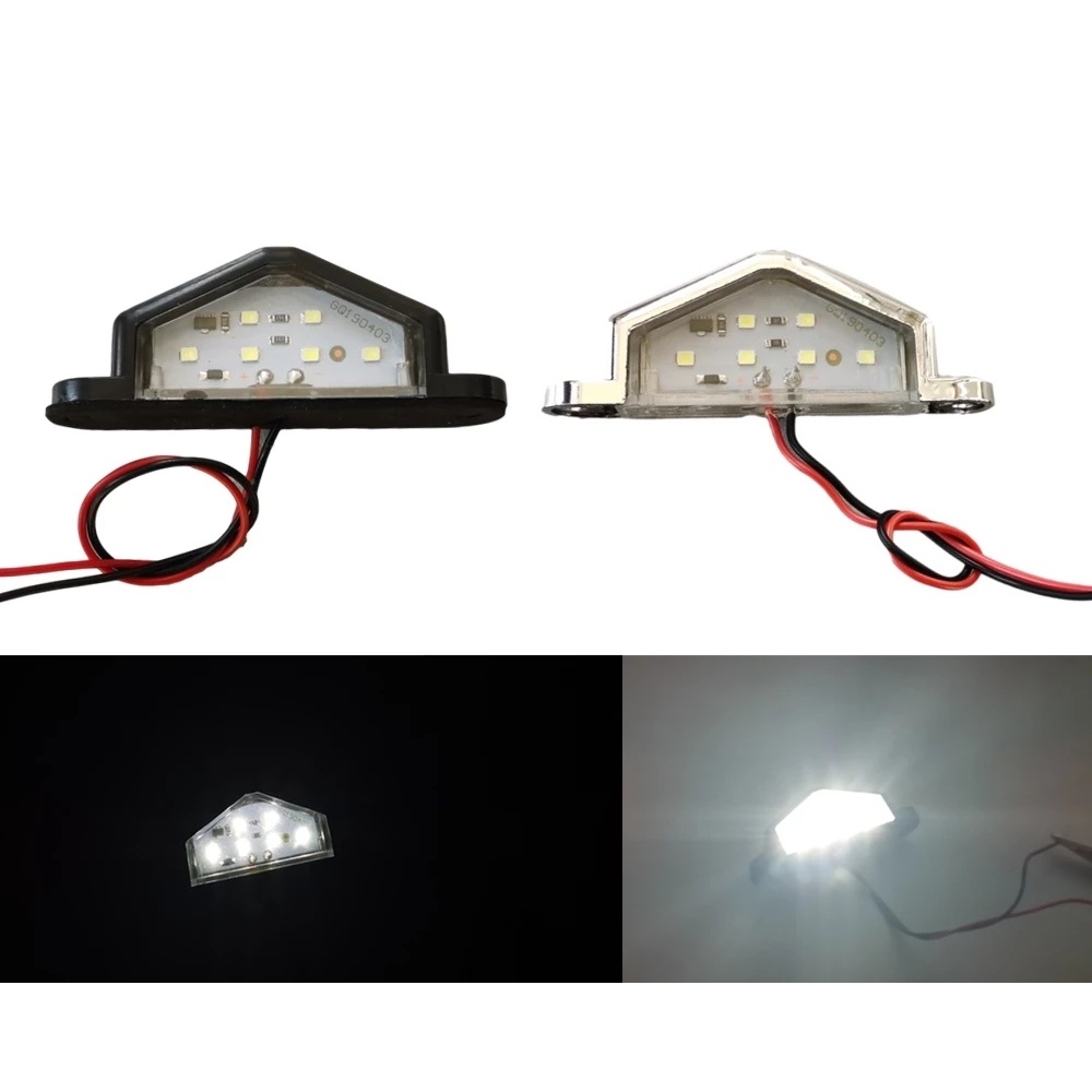 [1 Pcs Car Truck Trailer Car License Plate Light 6LED Lights] [12V 24V Bright 6smd License Plate Number Led Lamp ]