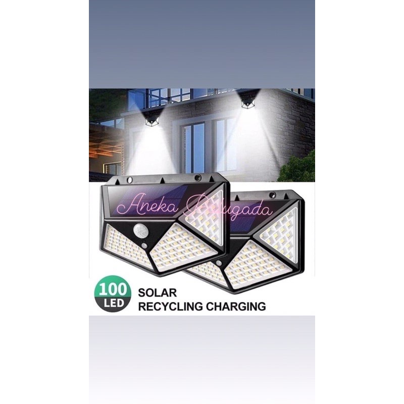 LAMPU TAMAN SURYA TENAGA MATAHARI 100 LED