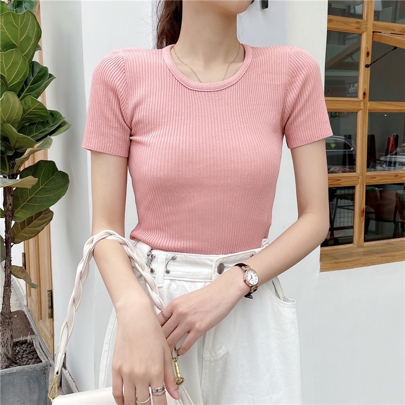 KOREAN TOP MODEL ROUNDNECK IMPORT/KAOS KNITT IMPORT PREMIUM (BJCN522)