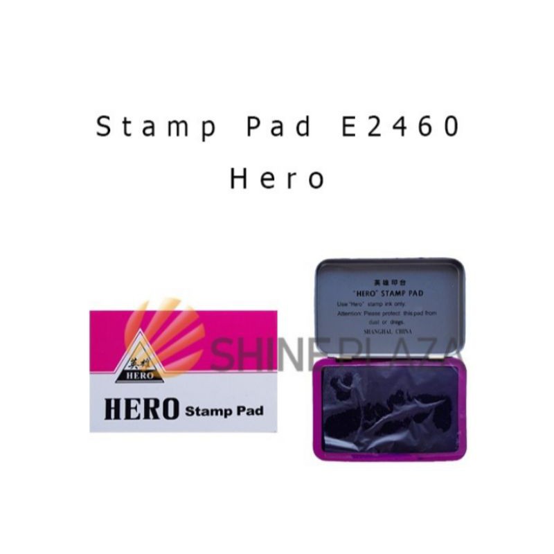 

Stamp Pad-Bak Stempel Bantalan Hero E2460 Warna Ungu