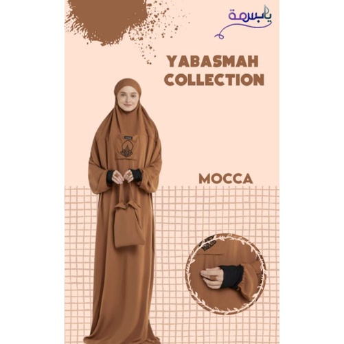 mukena basmah manset/mukena basmah mocca/mukena hadramaut