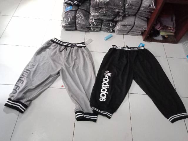 Celana joger sport trening bahan tebal niike adiidas polos standar dewasa