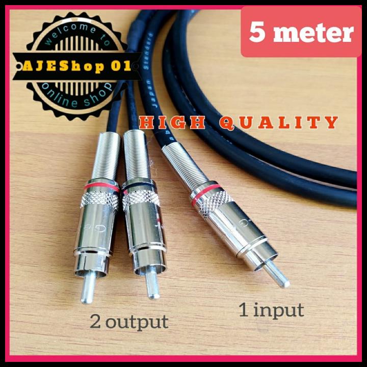 Kabel Rca Subwoofer Kabel Rca 2 Ke 1 Male Panjang 5 Meter