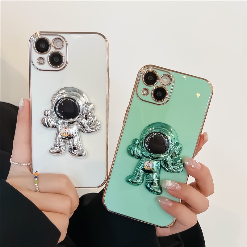 Casing Soft Case Silikon Motif Astronot Untuk iphone 11 Pro MAX 12 13 Pro MAX XS MAX XR X 7 + 8 +