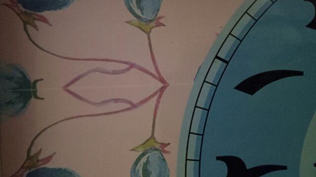 Custom Hiasan Jam Dinding Shabby Chic Ungu Untuk Kado Pernikahan Uk 30x40