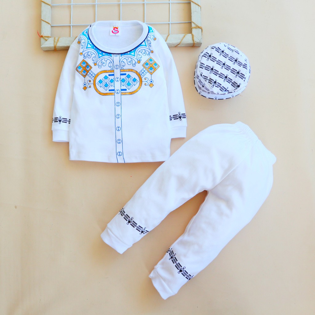 Setelan Koko Baju  Anak  Bayi laki laki cowok Usia 6 Bulan  