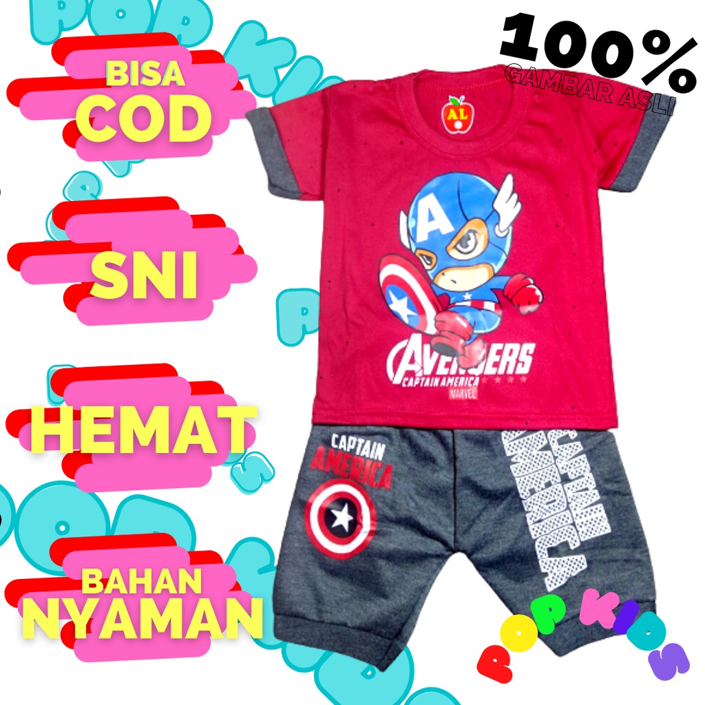 Pop Kids Baju Anak Laki Laki 1 Tahun / Setelan Anak Laki Laki 1 Tahun / Stelan Bayi Laki Laki/ Baju 