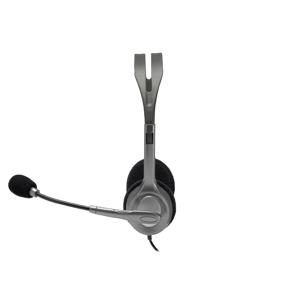 Logitech H110 Headset Stereo dengan Headband Adjustable dan Dual Plug