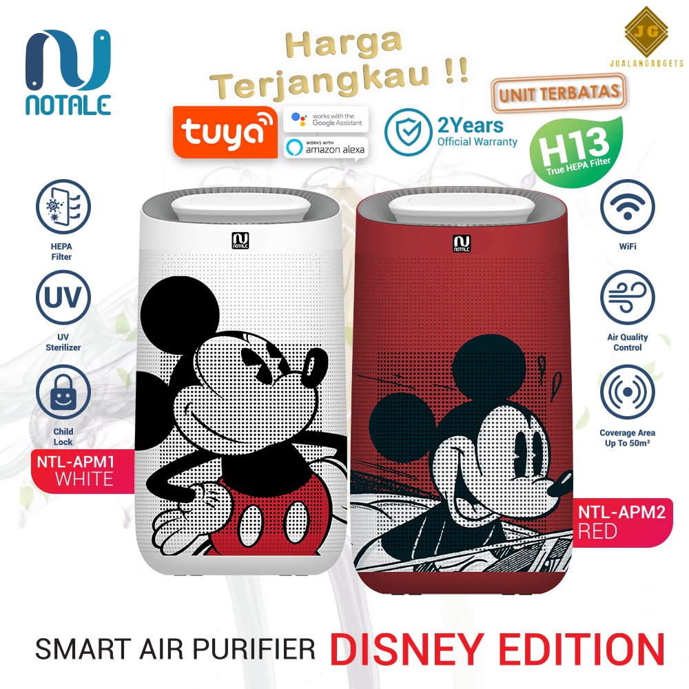 Notale Air Purifier with Hepa 13 Filter UVC Sterilizer 50m2 - Garansi Resmi