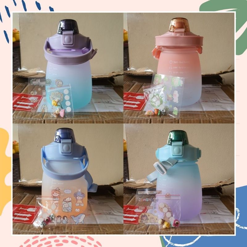 Botol Mini Kiyowo Pastel / Botol Mini Pastel / Botol 1 liter / Botol Anak