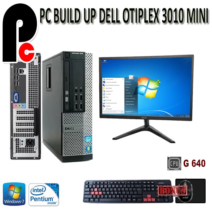 CPU PC Built UP Dell Optiplex 3010 | PC MINI DELL plus MONITOR SPC 19&quot;