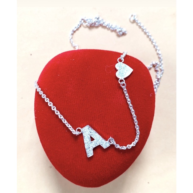 kalung inisial perak (custom love)