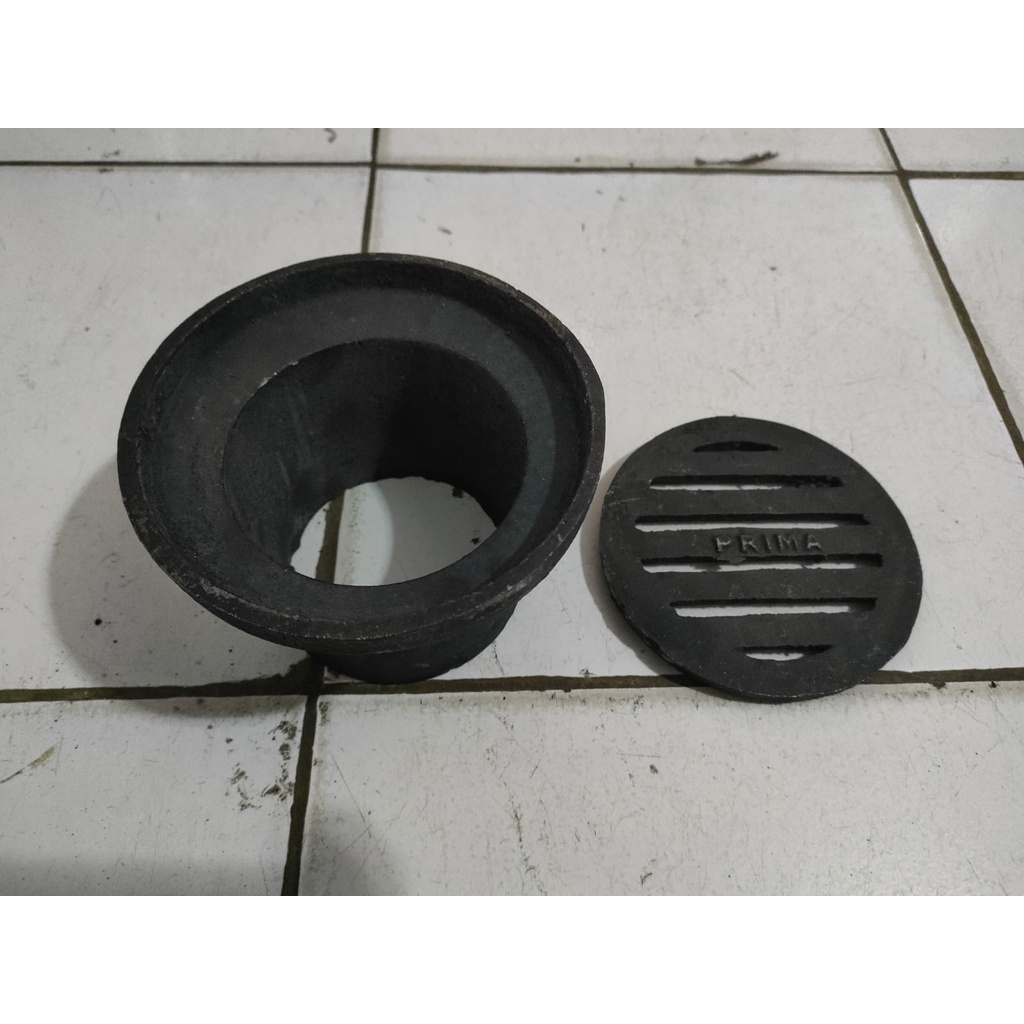 Roof drain saringan pipa air atap 5&quot; 6&quot; 5 6 in inci inch bahan iron cast ada pilihan datar atau cembung penyaring kotoran ranting phon daun di atap dak  dek