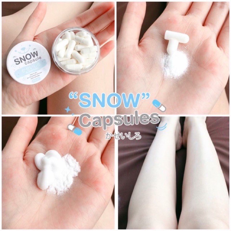SNOW CAPSULE BY GLUTA FROZEN THAILAND - KAPSUL BUBUK PEMUTIH UNTUK CAMPURAN LOTION
