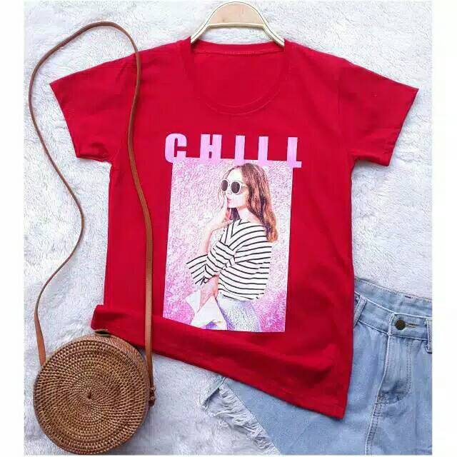 T-shirt CHILL /kaos cewek chill /tumblr tee