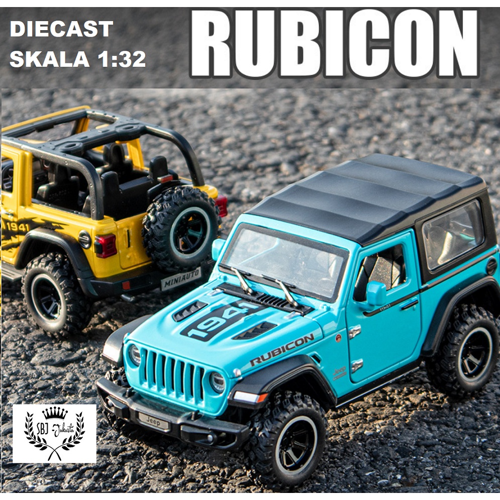 DIECAST MOBIL MINIAUTO JEEP RUBICON METAL SERIES 1:32 DGN TATAKAN