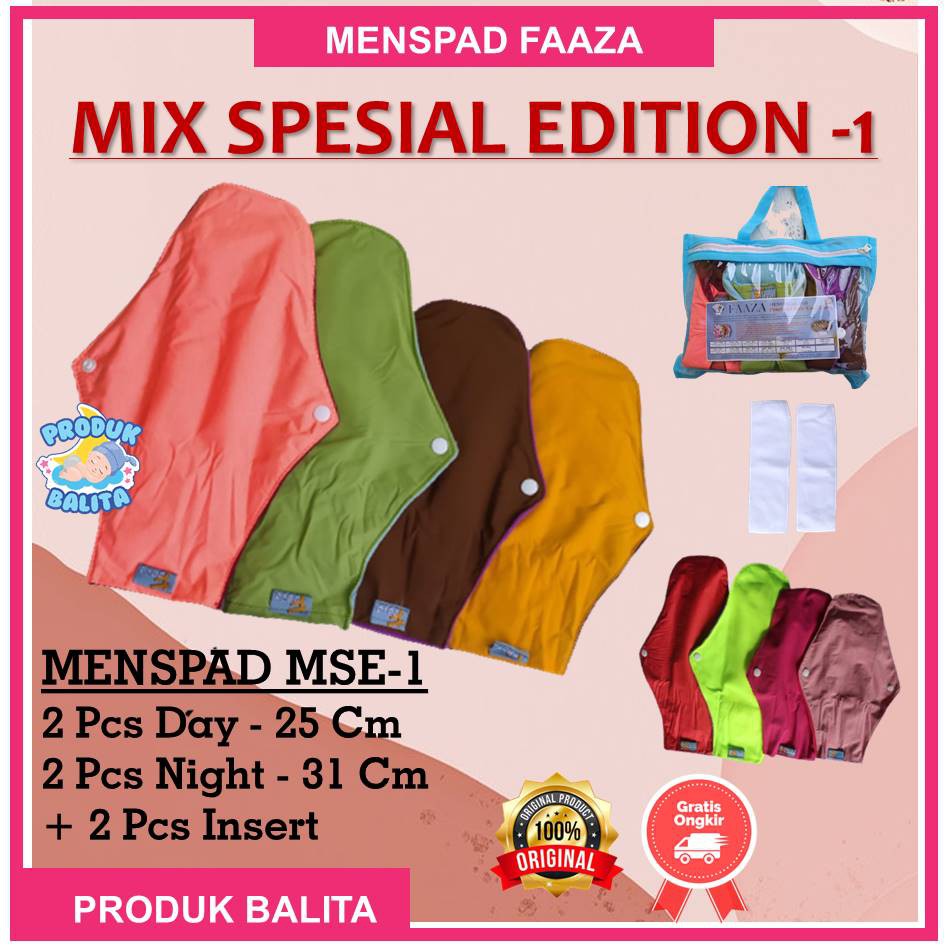 (COD) Pembalut Kain Wanita Premium Bisa Di cuci Ulang Isi 4 Pcs