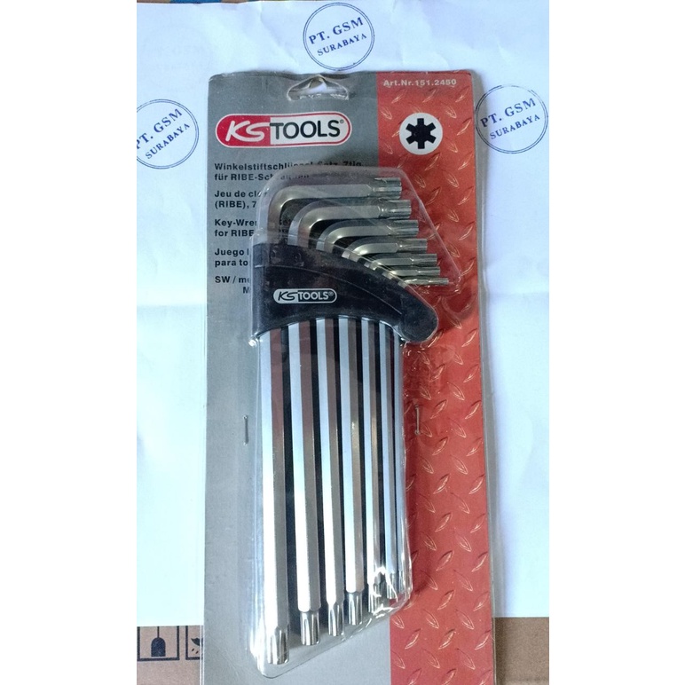 KS TOOLS KUNCI L BINTANG / RIBE KEY WRENCH SET 151.2540 GERMANY
