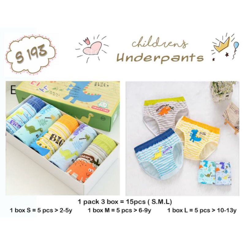 CELANA DALAM ANAK ANAK 1 KOTAK 5 PCS S193 - children underwear