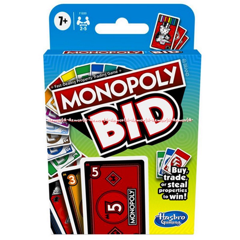 Monopoly Bid Mainan Kartu Monopoli Hasbro Bisa Bermain Bersama Cards Card Playing Play