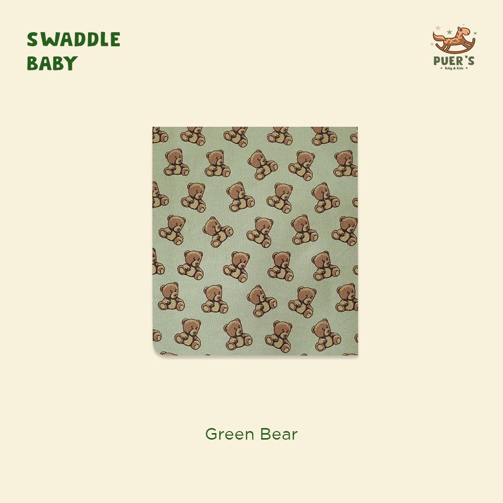 BEDONG BAYI (SWADDLE BABY) PUER'S GREEN BEAR