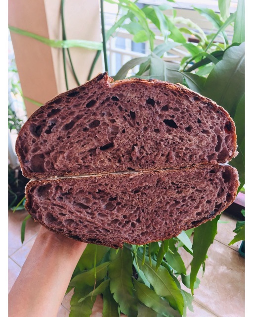 

Sourdough Black Glutinous rice Bread