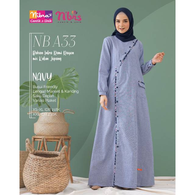 Baju Busana Muslim Wanita Gamis Nibras