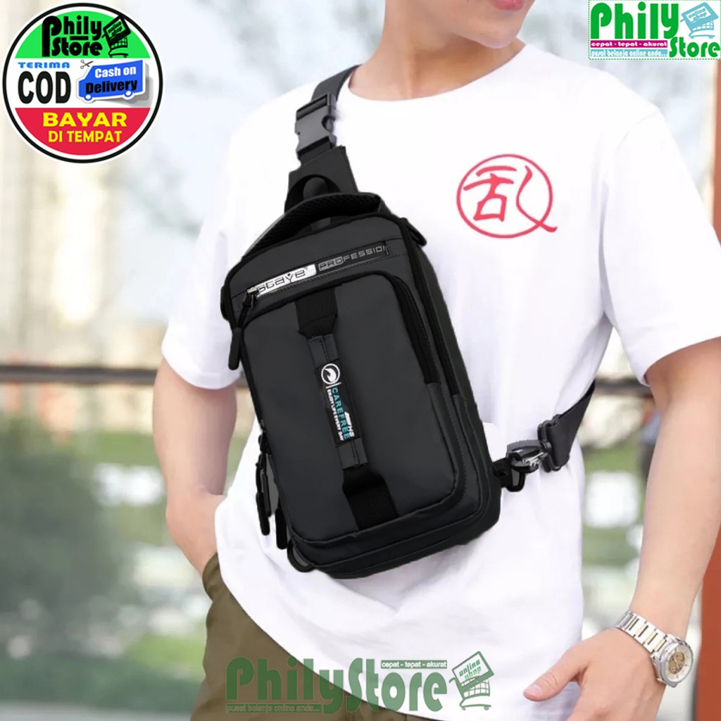 COD Tas Selempang Haoshuai Tas slempang Multifungsi 3 in 1 Slingbag Ransel Anti Air Terbaru