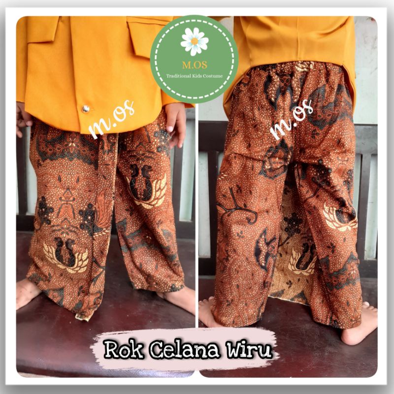 Rok Celana Wiru Batik | Rocela Anak Rok Celana Batik Anak