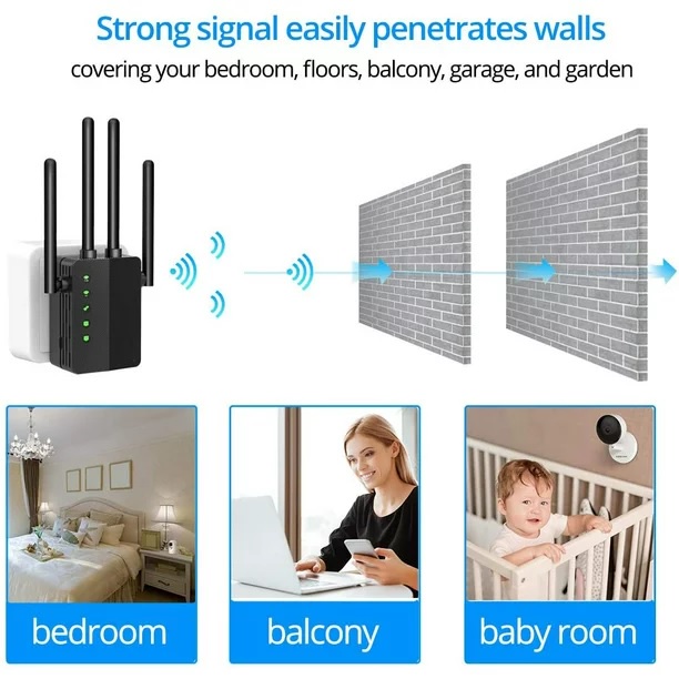 Dual Band WiFi Repeater WiFi 5 - 1200Mbps - WiFi Range Extender - Penguat Sinyal WiFi di Rumah/Kantor