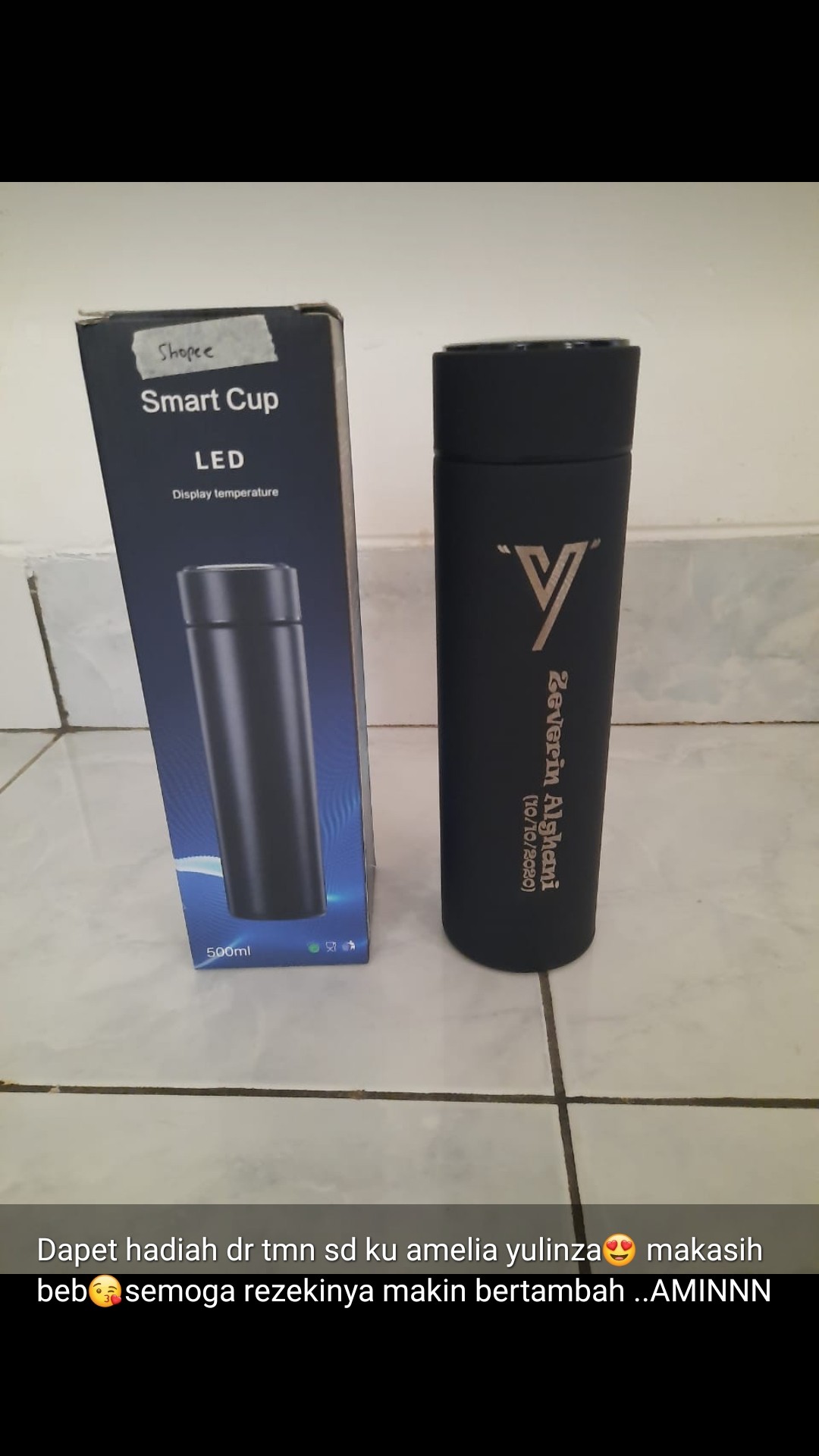 Tumbler Custom Led Temperature Free Desain & Bubble Wrap