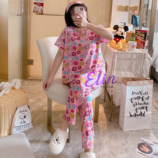 Baju Tidur Wanita Import Setelan Piyama Lengan Pendek Baju Tidur Wanita Import Setelan Piyama Lengan Pendek