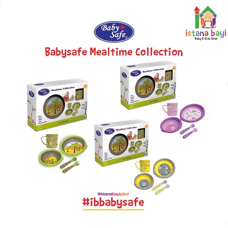 Baby Safe Meal time collection Feeding Set - Set perlengkapan makan anak/Feeding set FS500