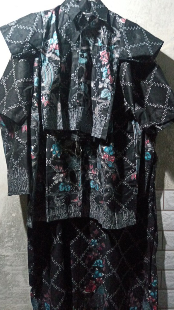 Batik Couple Keluarga Sania Ruffle Ori Ndoro Jowi Dnt Motif Jaring Motif Jaring