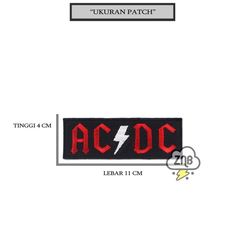 PATCH BORDIR ACDC SATU PAKET PATCH MUSIK PATCH JAHIT EMBLEM BEST QUALITY