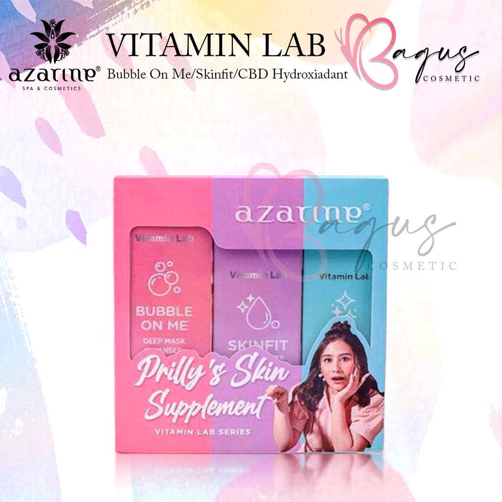 ⭐ BAGUS ⭐ AZARINE VITAMIN LAB Bubble On Me Deep Mask Cleanser / Essence Toner / Hydraoxidant Ampoule