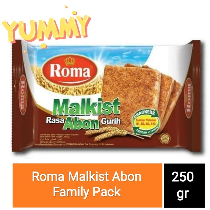Roma Malkist Crackers Abon Gurih 250G