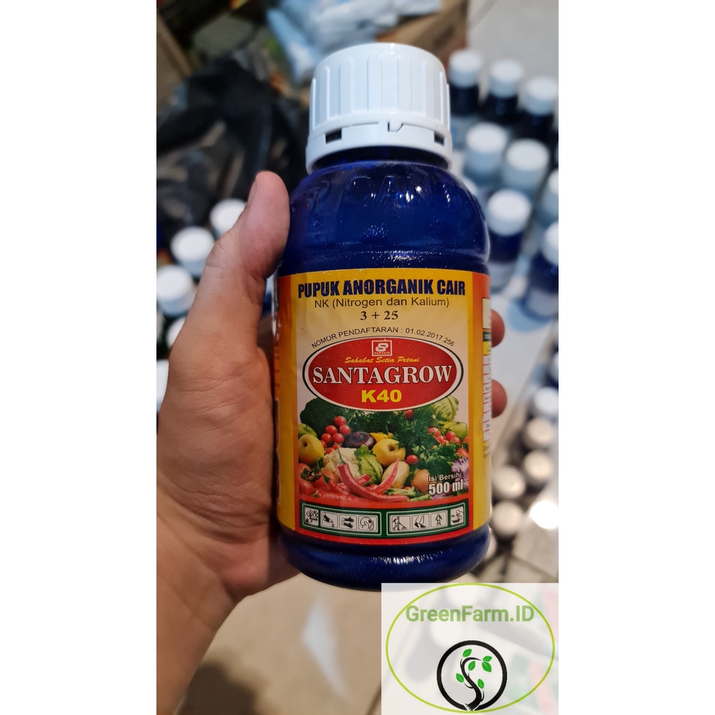 Pupuk Anorganik Cair Santagrow K40 NK Nitrogen dan Kalium 500 ML