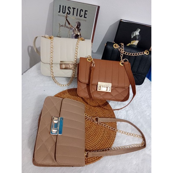 Slingbag Wanita Deka Tas Selempang wanita Tali Rantai Terbaru IrvanBagshop