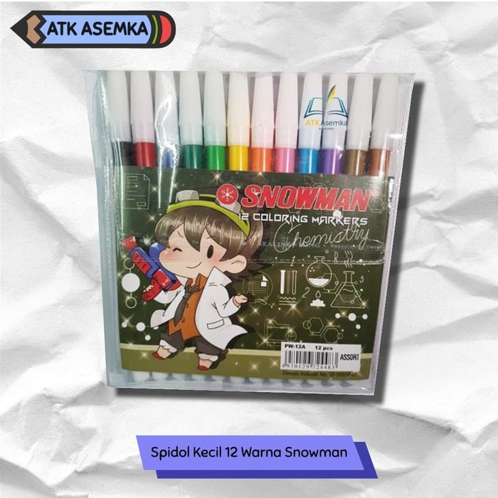 

Spidol Kecil 12 Warna Snowman / Spidol Kecil Warna Snowman Atk