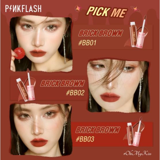 (READY &amp; ORI) Pinkflash Melting Matte Lipcream pink flash Lip Matte L01 L 01