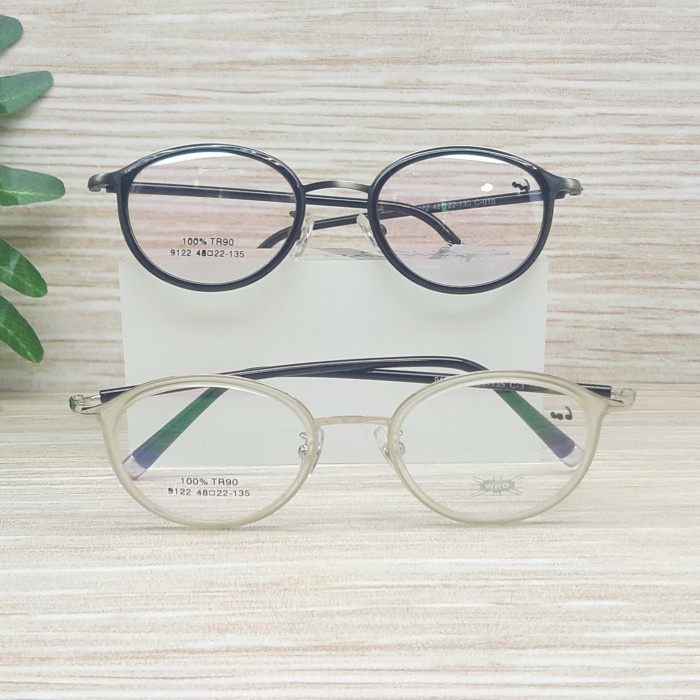 Kacamata Minus Pria - Frame Kacamata Bulat Wico 9122 Kacamata Minus Wanita Pria
