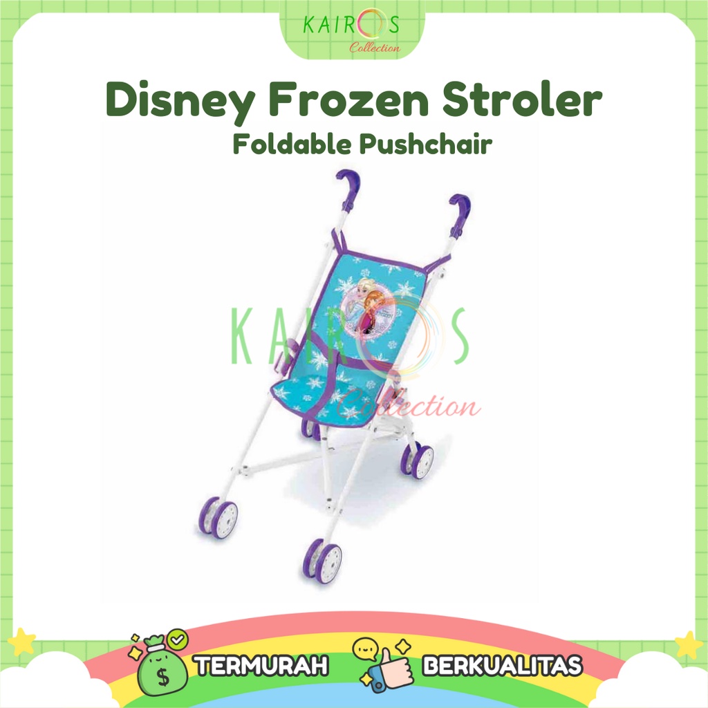 Foldable Pushchair Mainan Stroler Anak Bayi Motif Frozen