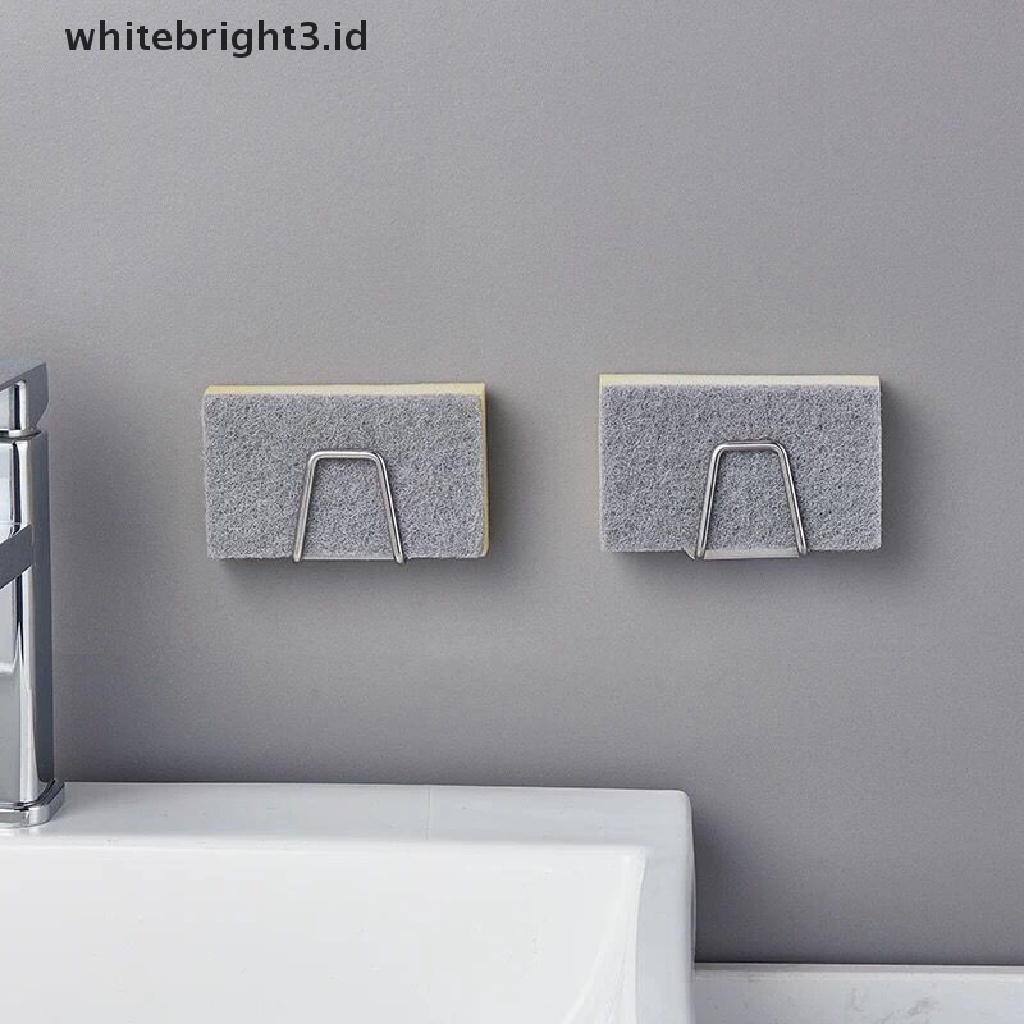 (whitebright3.id) Rak Pengering Spons Bahan Stainless Steel Untuk Wastafel Dapur